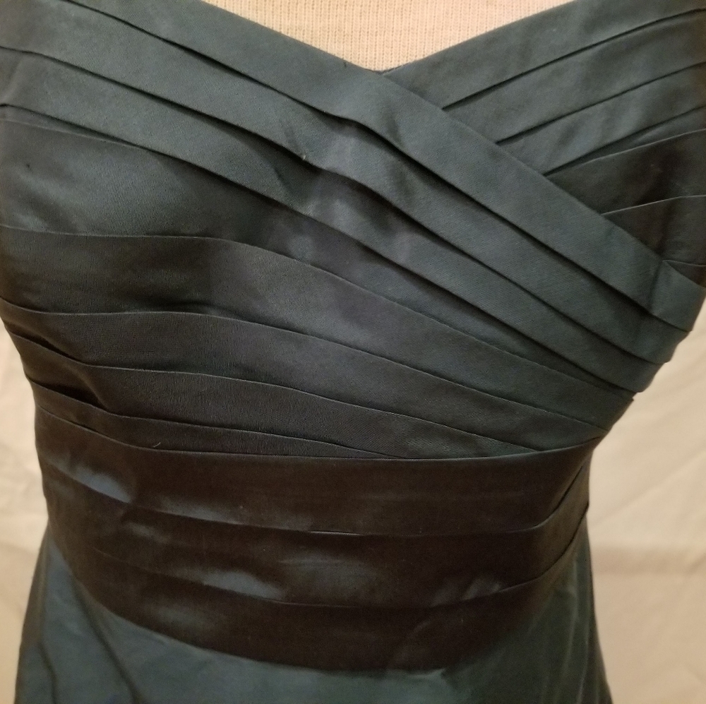 Gorgeous Teal satin strapless gown